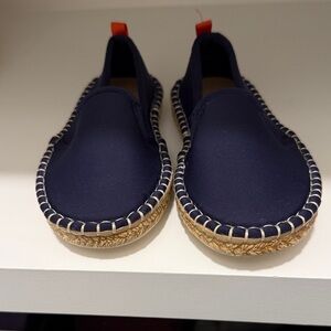 Navy Kids Slip-On Shoes eapadrilles size 8